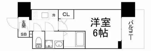 エスリード大阪城EAST【602号室】の間取り
