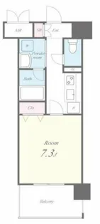 ボーベル玉造【2階】の間取り