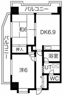 阪神ハイグレードマンション5番館【9階】の間取り