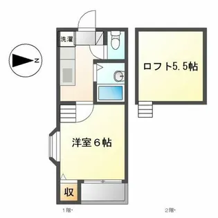 ラ チトラル東別院【201号室】の間取り
