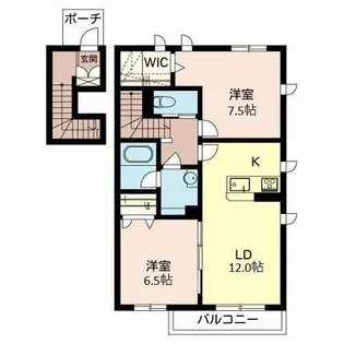 シャーメゾンしらとり【2階】の間取り