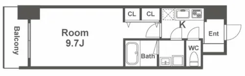 セイル淀屋橋【8階】の間取り