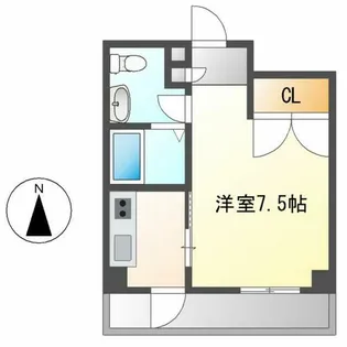 フロンティアタワー名駅南【6階】の間取り