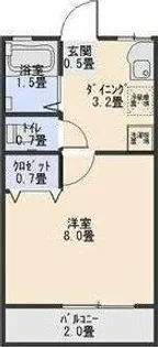 グリーンペタル【2階】の間取り