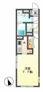 LUORE城西【303号室】の間取り