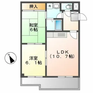 ケイコート観月【4階】の間取り