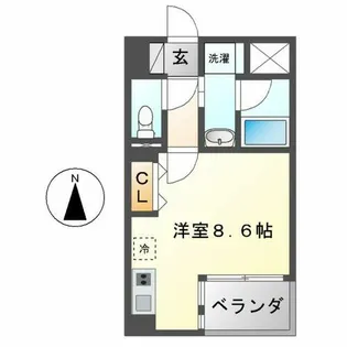 CITY SPIRE 名古屋大須【803号室】の間取り