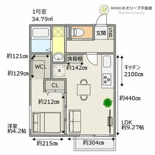 TRIOVE JR久留米駅前【1階】の間取り