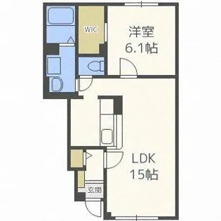 ウインドブレイク【1階】の間取り