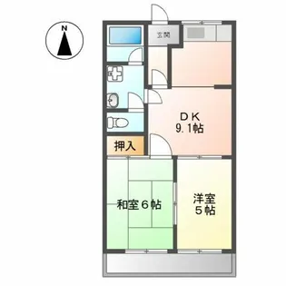 ドリームローズ【2階】の間取り