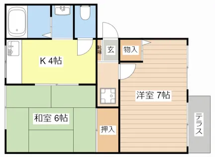 菩提樹ハイツA【103号室】の間取り