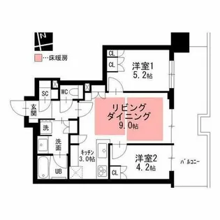 ザ・ファインタワー名古屋今池【1304号室】の間取り