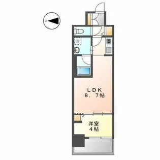 プレサンスレイズ桜山EAST【6階】の間取り
