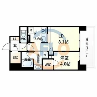 ソルレヴェンテ江坂広芝町【7階】の間取り