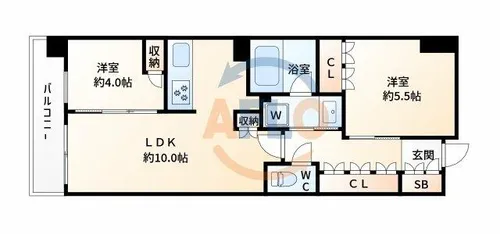 アーバンパーク淡路【8階】の間取り