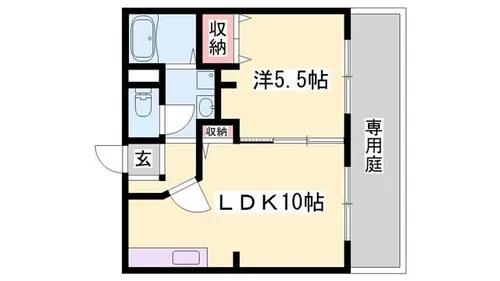 ハイツ田園【101号室】の間取り