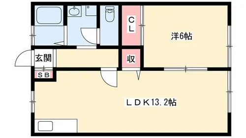 メゾンシキトウ【202号室】の間取り