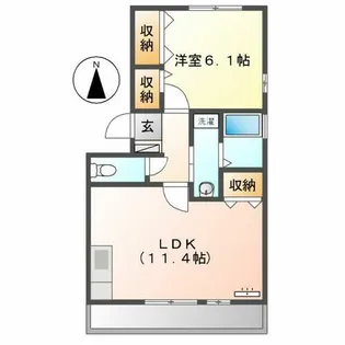 エクセルM【101号室】の間取り
