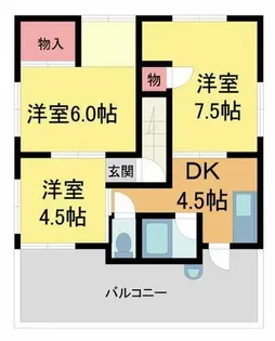 フラット伊丹【501号室】の間取り