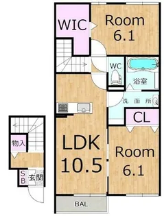 サザンクロスⅡ番館【2階】の間取り