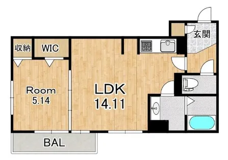 LA VILLA五箇荘 A棟【1階】の間取り