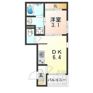 ハーモニーテラス御崎Ⅱ【1階】の間取り