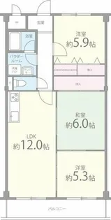 リーヴァ三日市【4階】の間取り