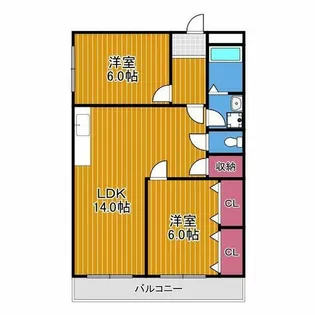 スコルピオ清和【5階】の間取り