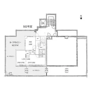 キャッスルメイ植田【5階】の間取り