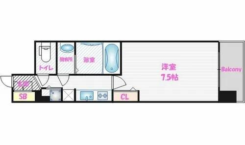 アドバンス東梅田アクシス【5階】の間取り