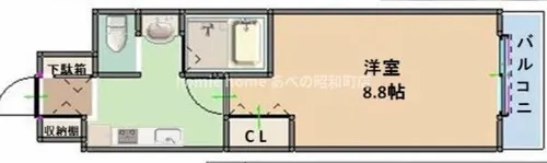 近鉄南大阪線針中野駅7階建築21年【5階】の間取り