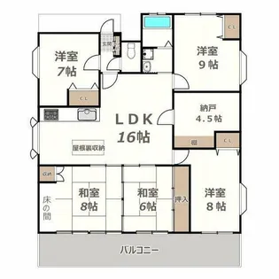 トーシン阿倍野【801号室】の間取り