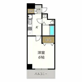 ブリリアントコート西田辺【705号室】の間取り