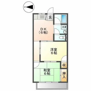 カーサマツオカ【1階】の間取り