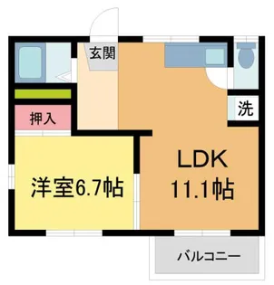 香櫨園ハイツ【202号室】の間取り