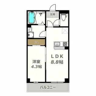 THE COLOR RESIDENCE【3階】の間取り