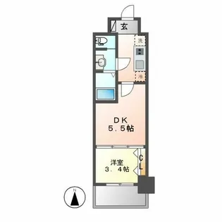パークアクシス名古屋山王【14階】の間取り