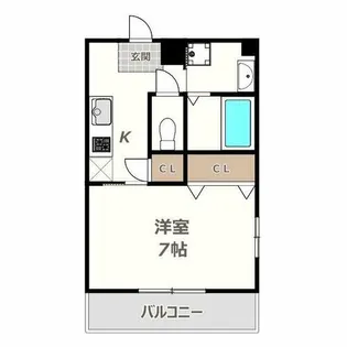 Bliss Pointあべの【201号室】の間取り