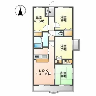 クレストヒルズ東山【3階】の間取り