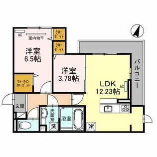 クリスタルハイツあびこ α【2階】の間取り