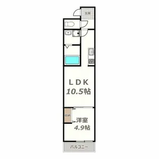フジパレス住吉長居Ⅵ番館【3階】の間取り