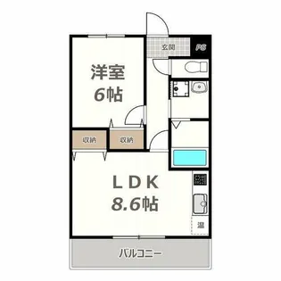 グレースフルレジデンス阿倍野【3階】の間取り