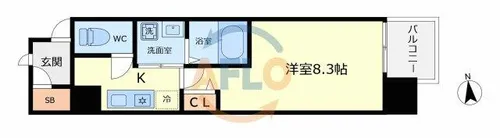 アスリート本町リバーウエスト【10階】の間取り