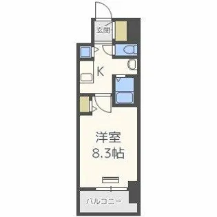 ララプレイス OSAKA WEST PRIME【14階】の間取り