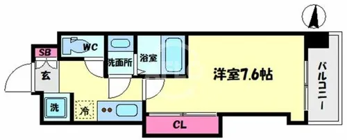 Luxe難波西Ⅱ【2階】の間取り