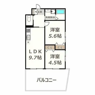 La vita 庭井【104号室】の間取り