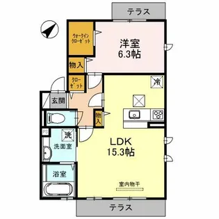 セジュールコートあべのSR【1階】の間取り