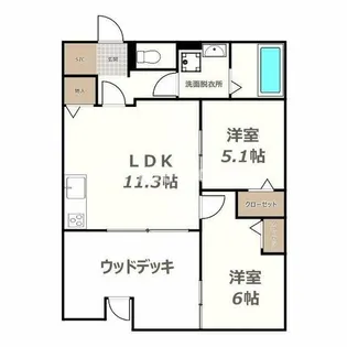 K1阪南町【1階】の間取り