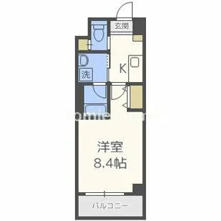 RA北田辺【4階】の間取り