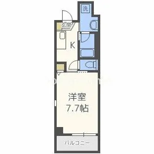 RA北田辺【401号室】の間取り